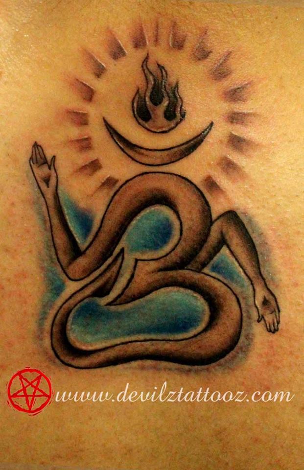 Unique Jain Om Tattoo Design