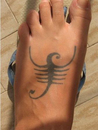 Unique Scorpion Tattoo On Foot