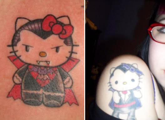 Vampire Hello Kitty Tattoo Design