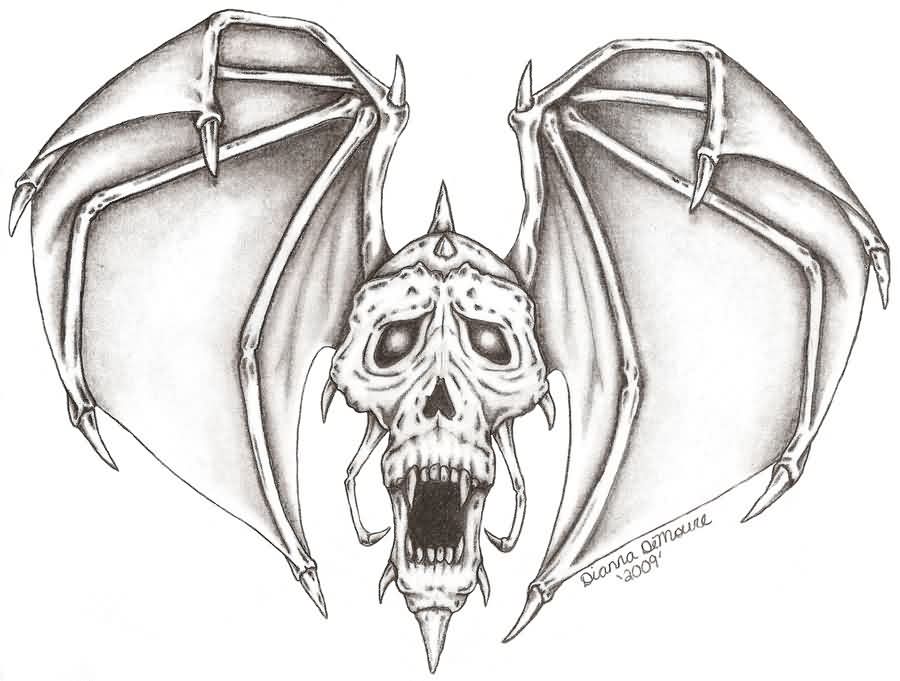 25+ Vampire Skull Tattoo Designs.