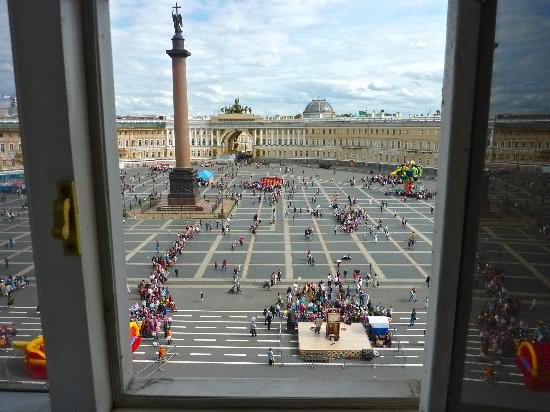 View Of The Courtyard From The Hermitage Museum