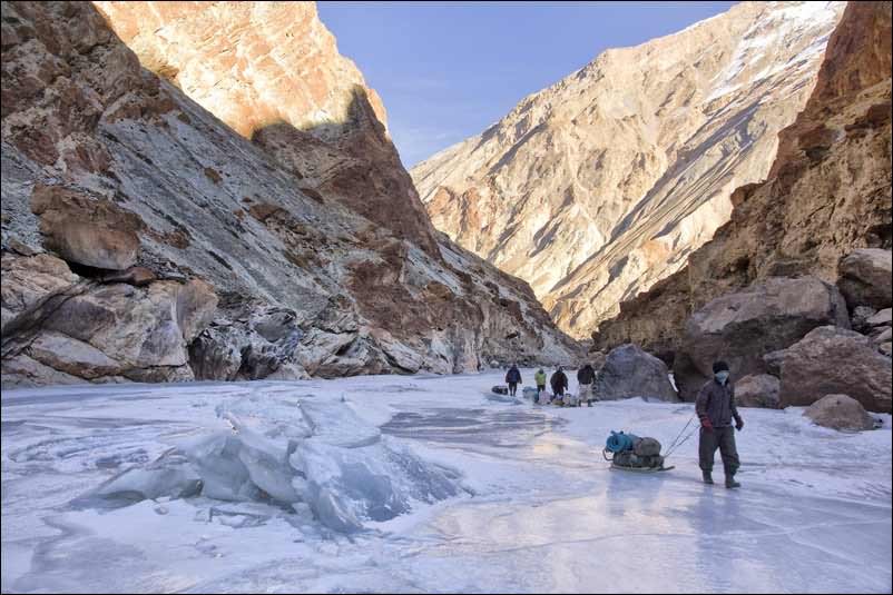 Zanskar Valley Frozen River During Winter