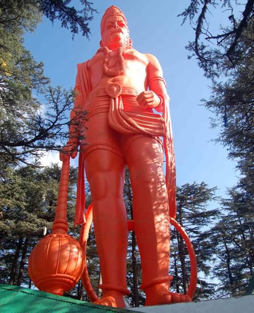 A 108 Feet Tall Idol Of Lord Hanuman At The Jakhoo Temple, Shimla