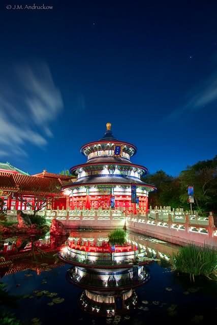 Adorable Night View Of Temple Of Heaven