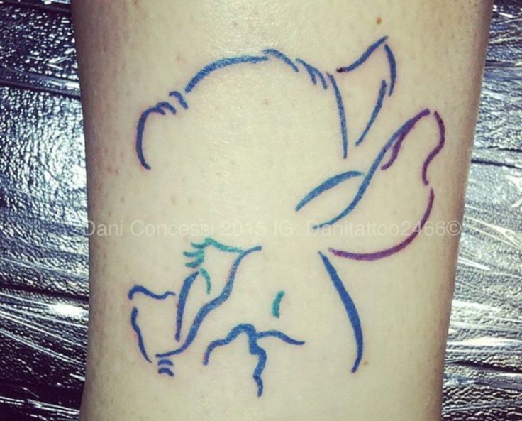 Awesome Outline Stitch Tattoo Design