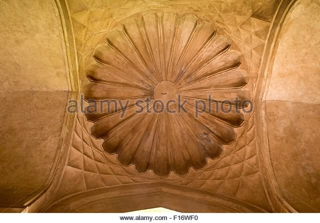 Beautiful Ceiling Architecture Inside The Jamia Masjid
