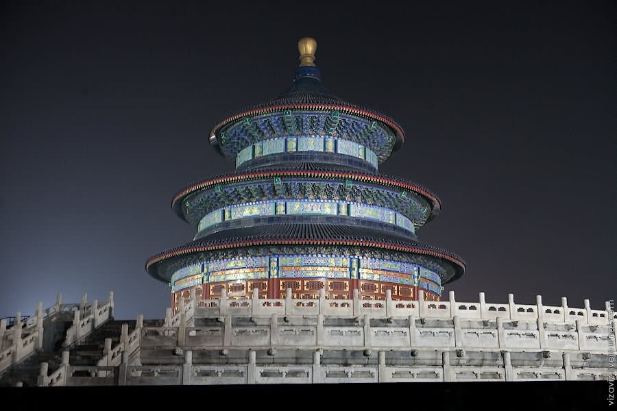 Beautiful Night View Of The Temple Of Heaven, Beijing
