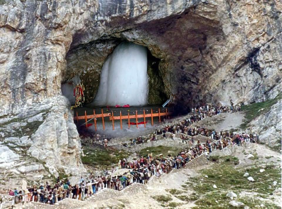 Beautiful View Of The Cave At The Amarnath Temple