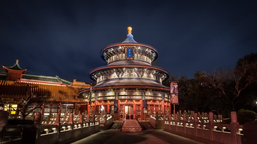 Beautiful View Of The Temple Of Heaven At Night