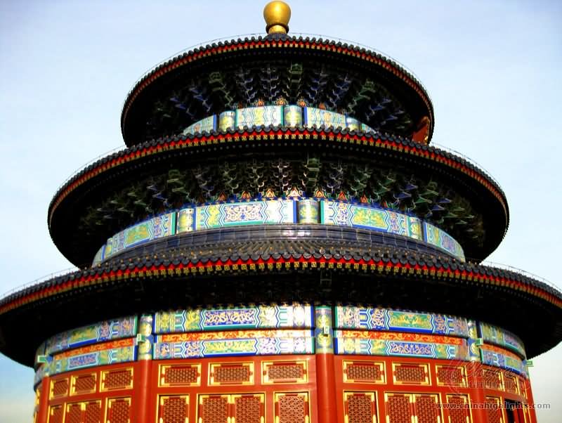 Closeup Of The Dome Of The Temple of Heaven, Beijing