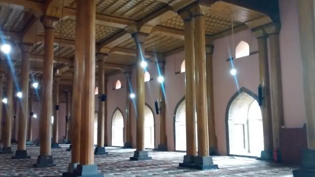 Columns Inside The Jamia Masjid, Srinagar