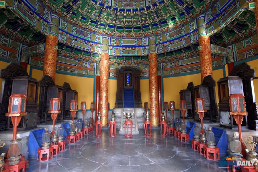Columns Inside The Temple Of Heaven, Beijing