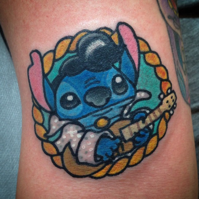 Elvis Stitch In Rope Frame Tattoo Design