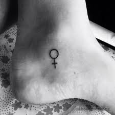 Female Symbol Tattoo On Women Ankle