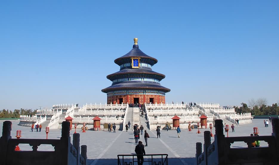 Front View Of The Temple of Heaven In Beijing