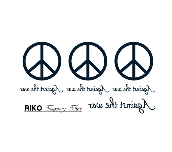 Peace Symbol Tattoo Design For Women