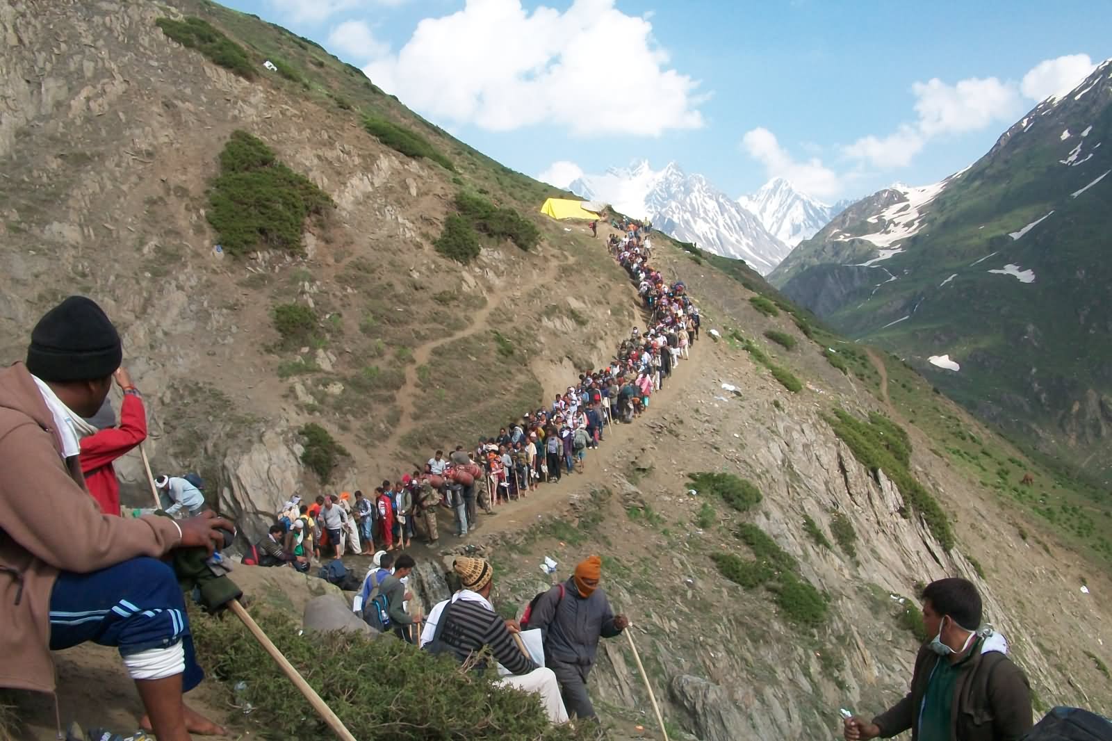 Pilgrims On The Way To The Amarnath Temple
