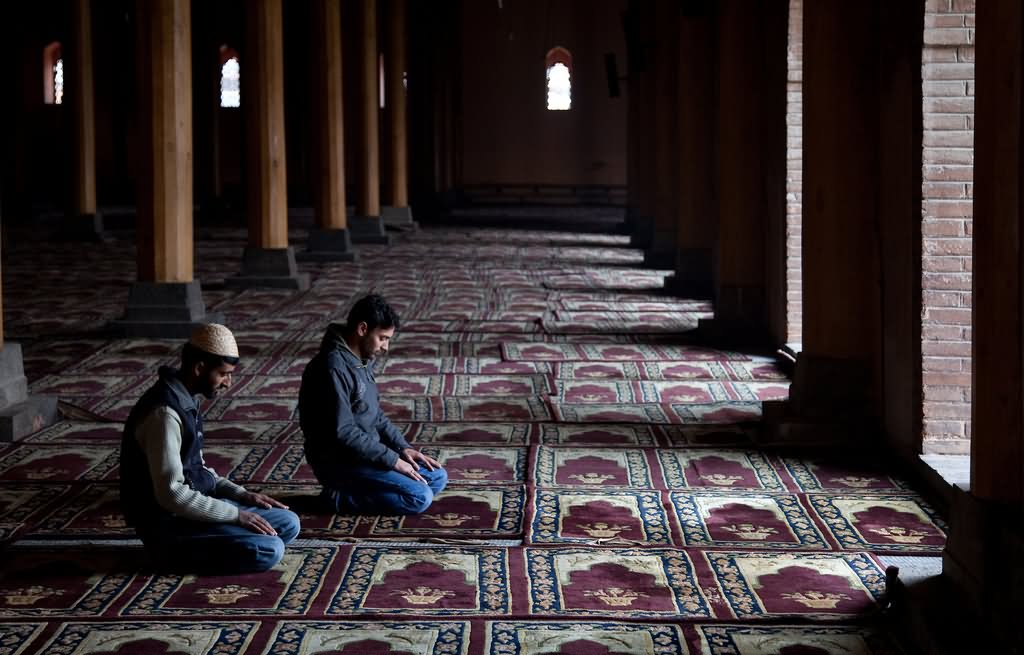 Praying Inside The Jamia Masjid, Srinagar