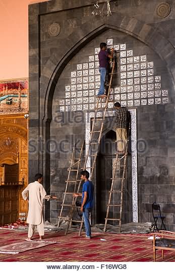 Restoration Works Inside The Jamia Masjid, Srinagar