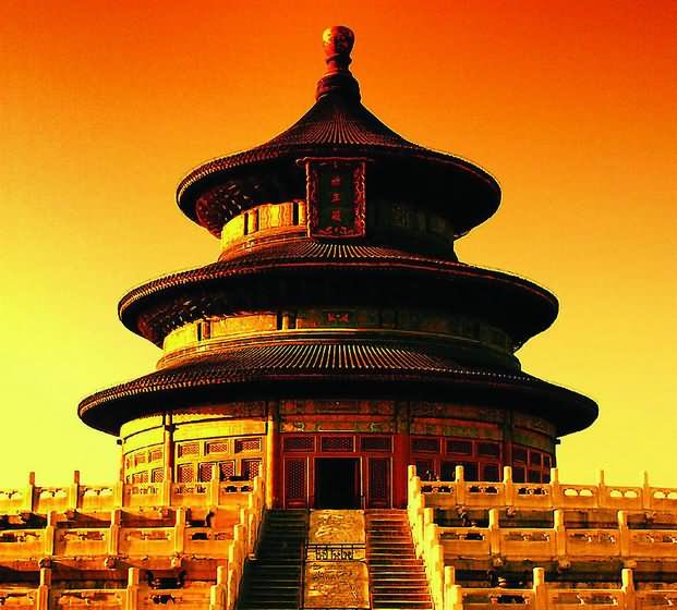 Sunset View Of Temple of Heaven, Beijing, China