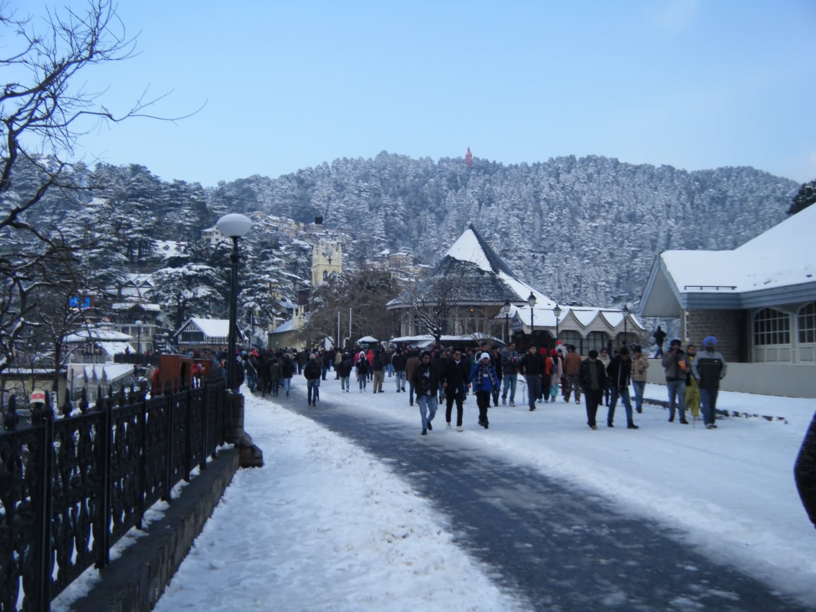 The Ridge In Shimla After Snowfall Picture