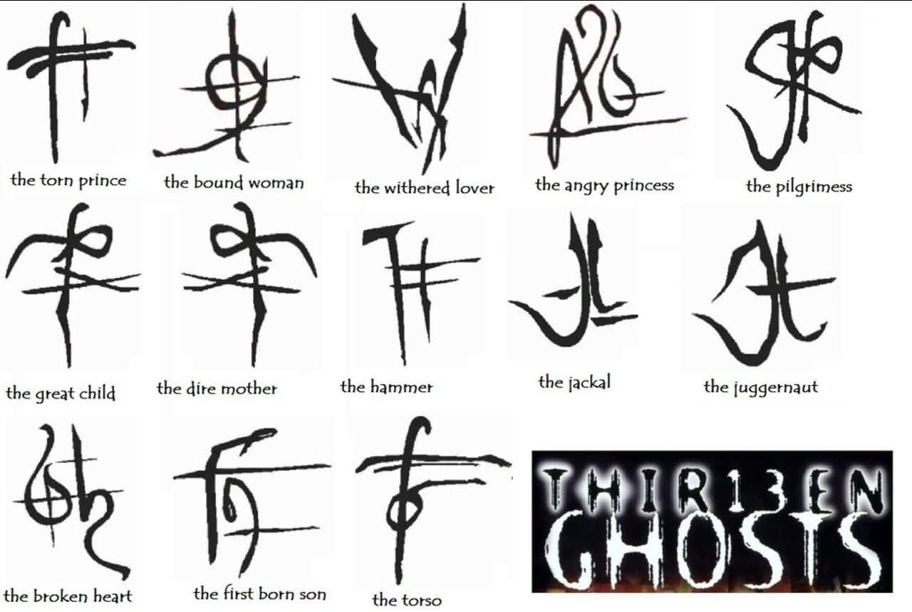 Thirteen Ghosts Symbol Tattoo Designs