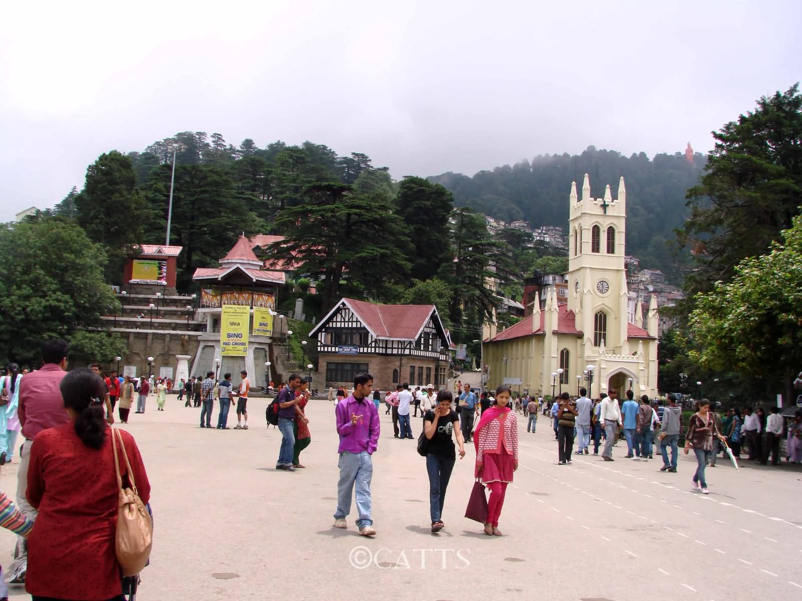 Tourists At The Ridge, Shimla