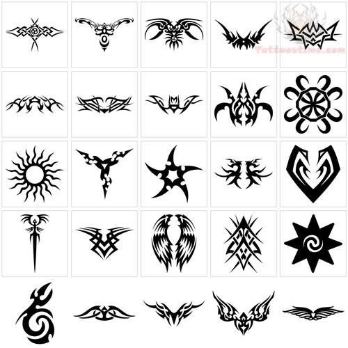 Tribal Symbol Tattoo Flash