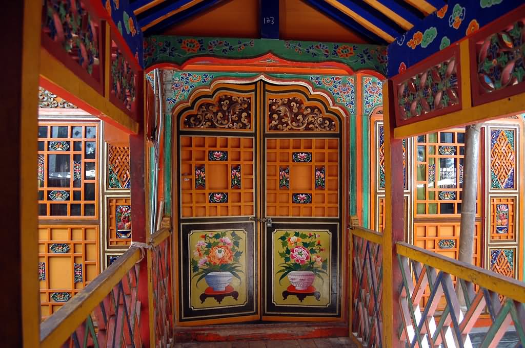 Adorable Colorful Room Inside The Potala Palace, Tibet