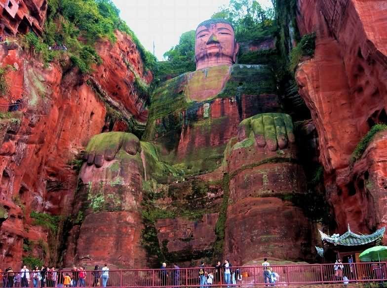 Adorable View Of The Leshan Giant Buddha In China