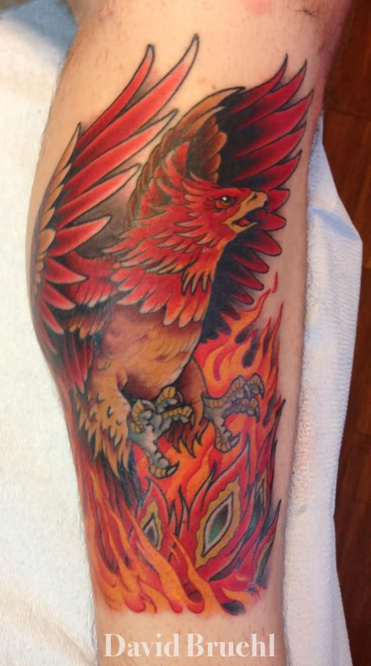 35+ Phoenix Leg Tattoos