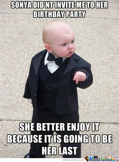 Baby Very Funny Party Meme Picture For Whatsapp