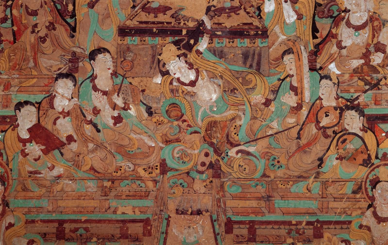 Beautiful Paitings Inside The Mogao Caves, Dunhuang