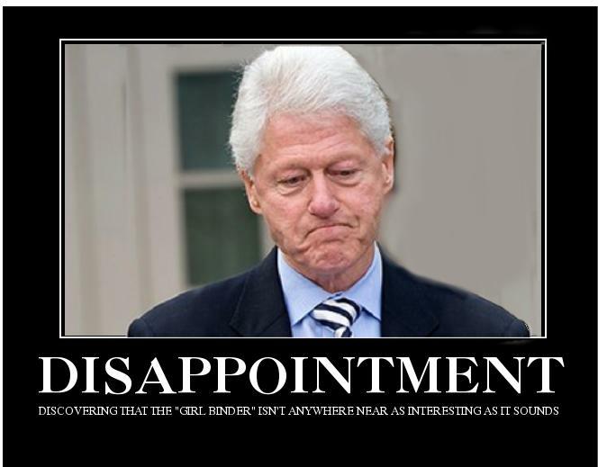 Bill Clinton Disappointment Funny Meme Image