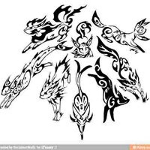 Black Tribal Pokemon Tattoo Designs