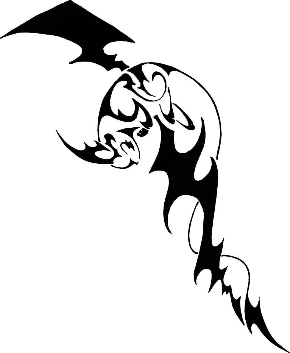 Black Tribal Raichu Thunder Pokemon Tattoo Stencil