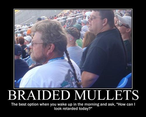 Braided Mullets Funny Mullet Meme Poster Image