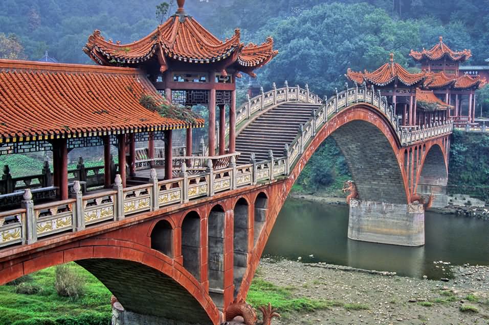 Bridge Leading To The Leshan Giant Buddha