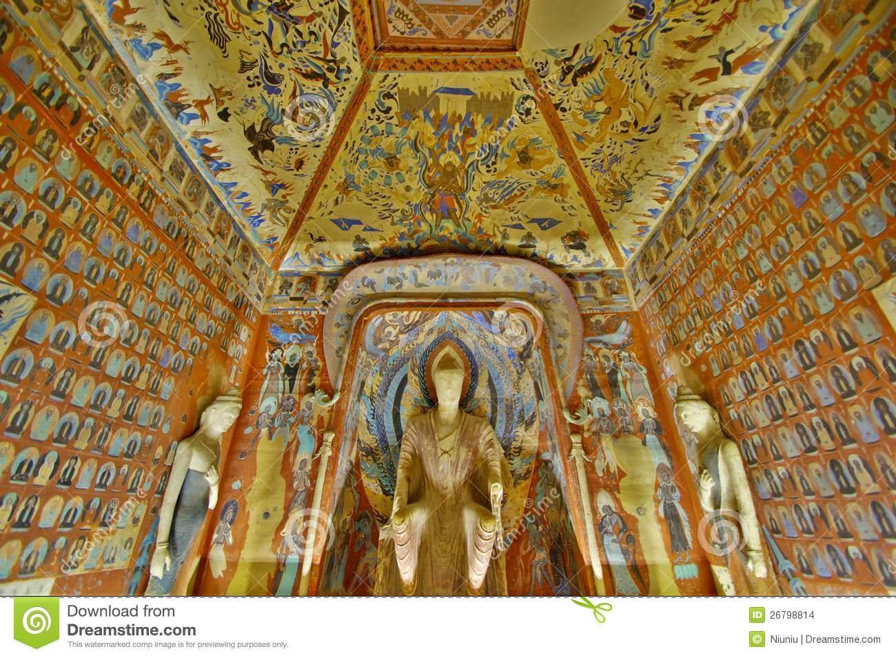 Buddhist Grottoes Inside The Mogao Caves