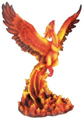 Classic Rising Phoenix From The Ashes Tattoo Design