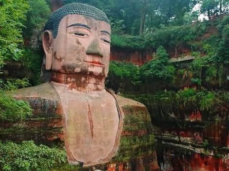 Closeup Of The Leshan Giant Buddha Statue