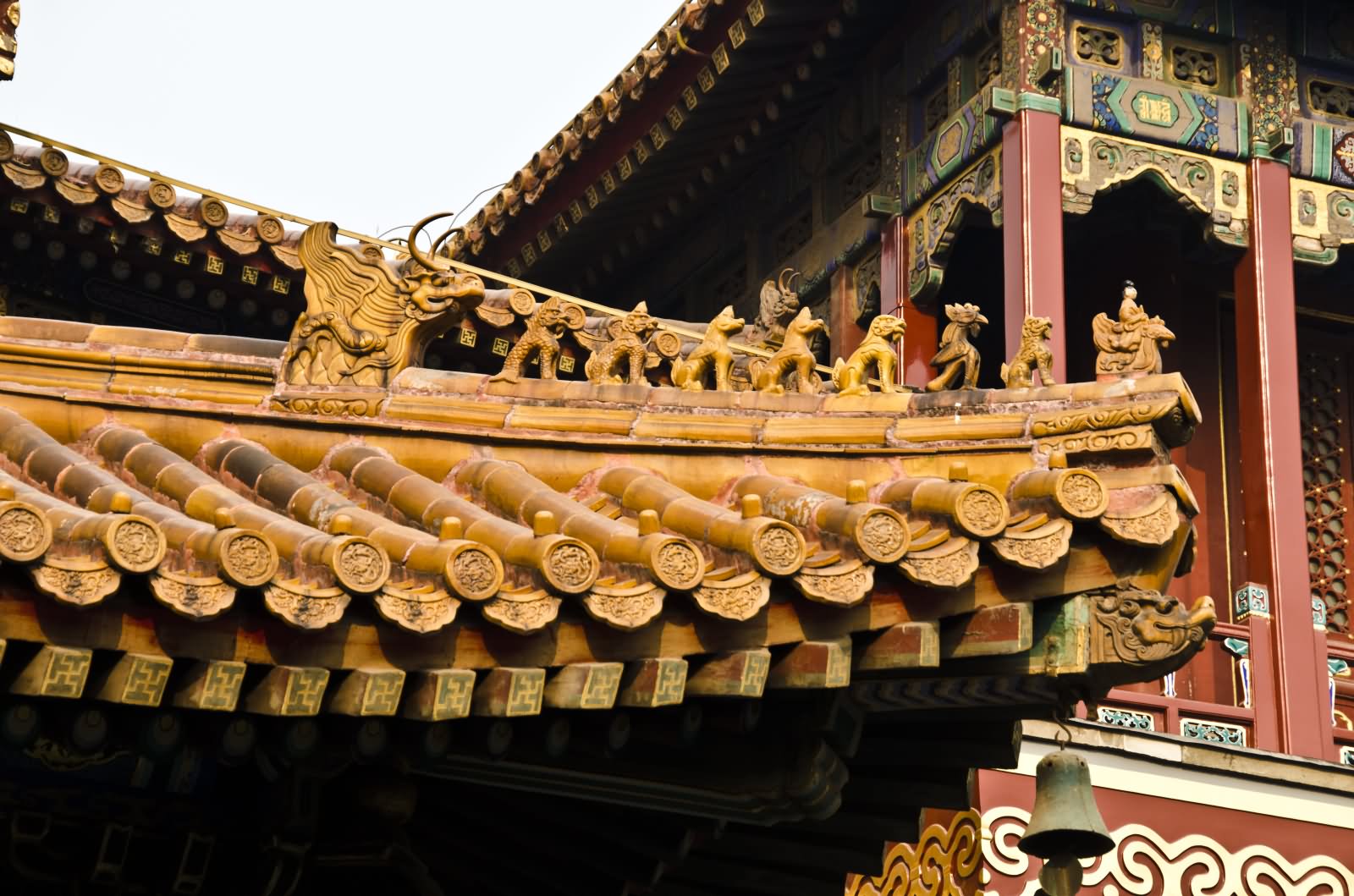 Closeup Of The Yonghe Temple Architecture