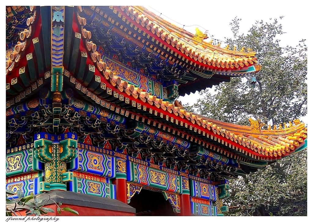 Colorful Architecture At the Yonghe Temple, Beijing, China