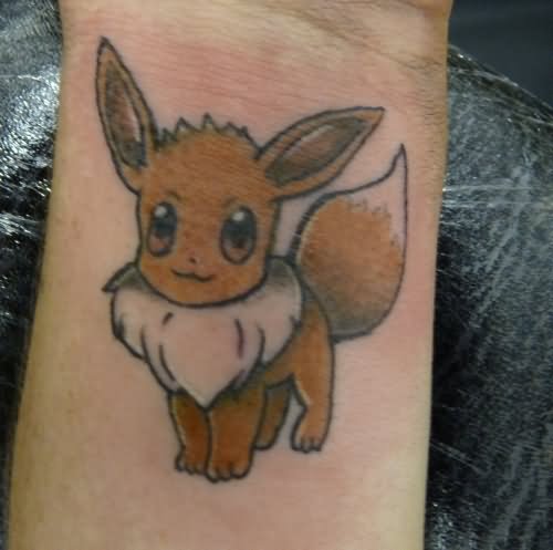 Cool Eevee Pokemon Tattoo Design For Wrist