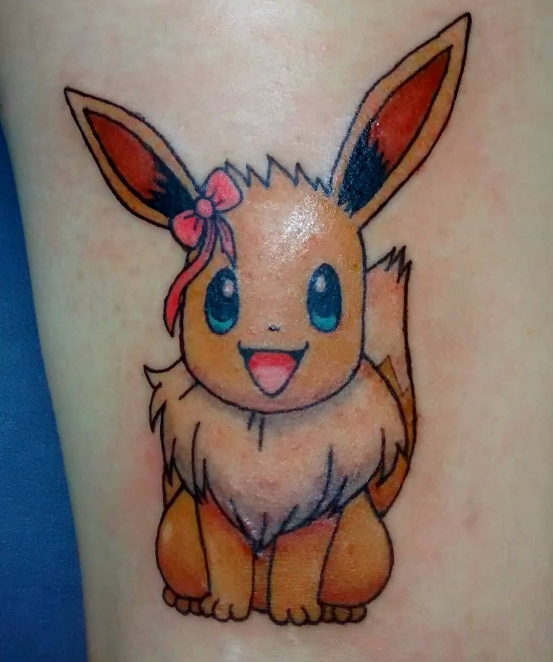 Cute Eevee Pokemon Tattoo Design