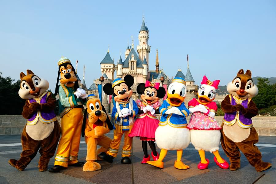 Disney Characters At Hong Kong Disneyland