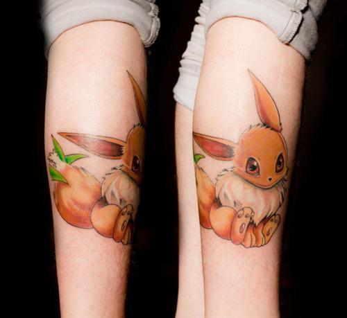 Eevee Pokemon Tattoo Design For Arm
