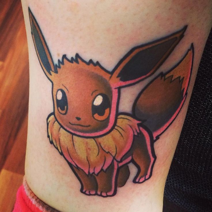 Eevee Pokemon Tattoo Design For Sleeve