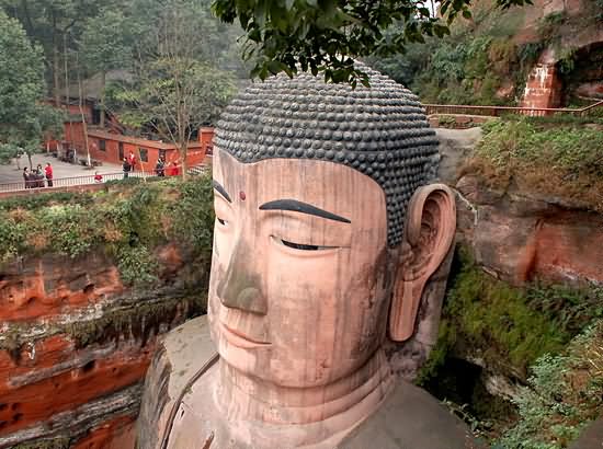 Face Picture Of The Leshan Giant Buddha