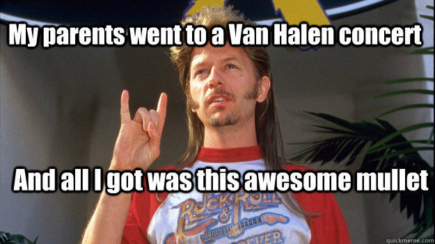 Funny Mullet Meme My Parents Want To A Van Halen Concert Picture